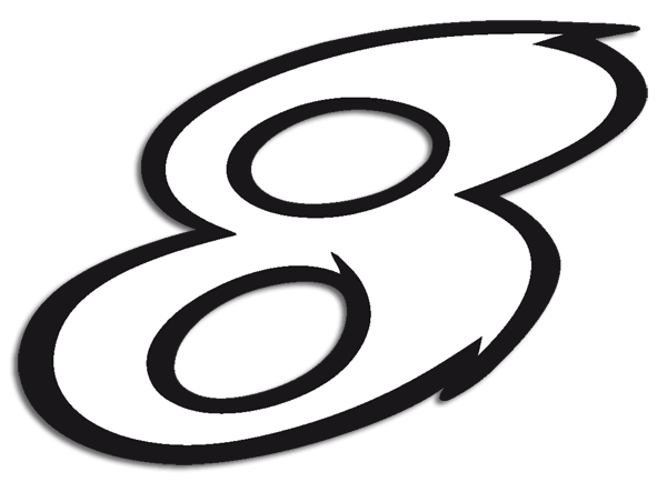 Aufkleber: Number 8