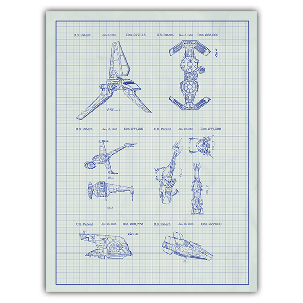 Wandtattoos: Naves Star Wars weißes Patent