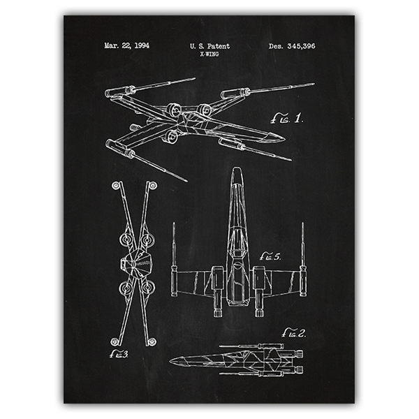 Wandtattoos: X-Wing Patent Schiefer