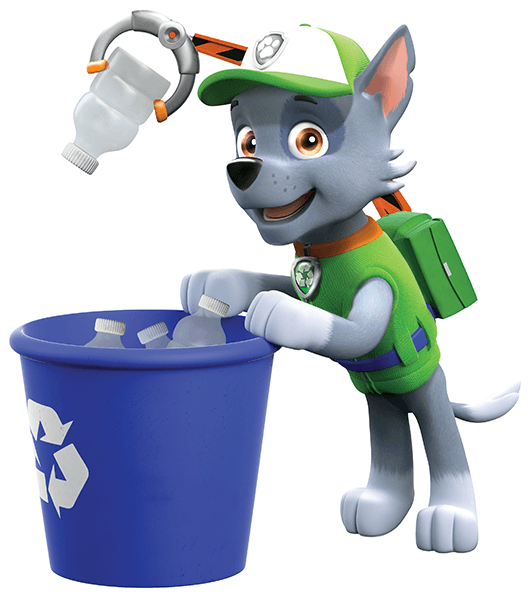 Kinderzimmer Wandtattoo: Paw Patrol - Rocky recycling