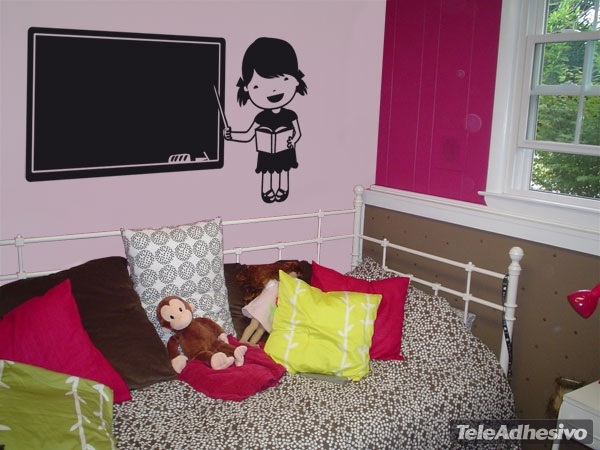 Kinderzimmer Wandtattoo: Tafel mit dem Lehrer