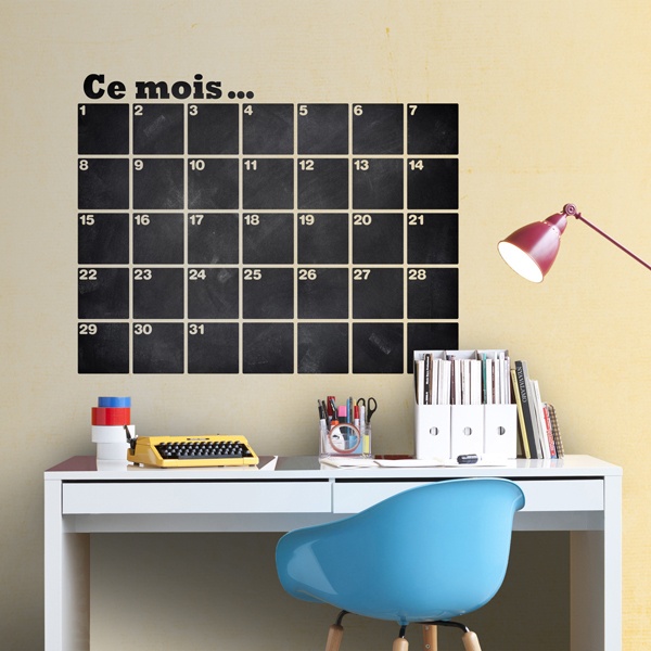 Wandtattoos: Tafel Französisch Organizer Kalender