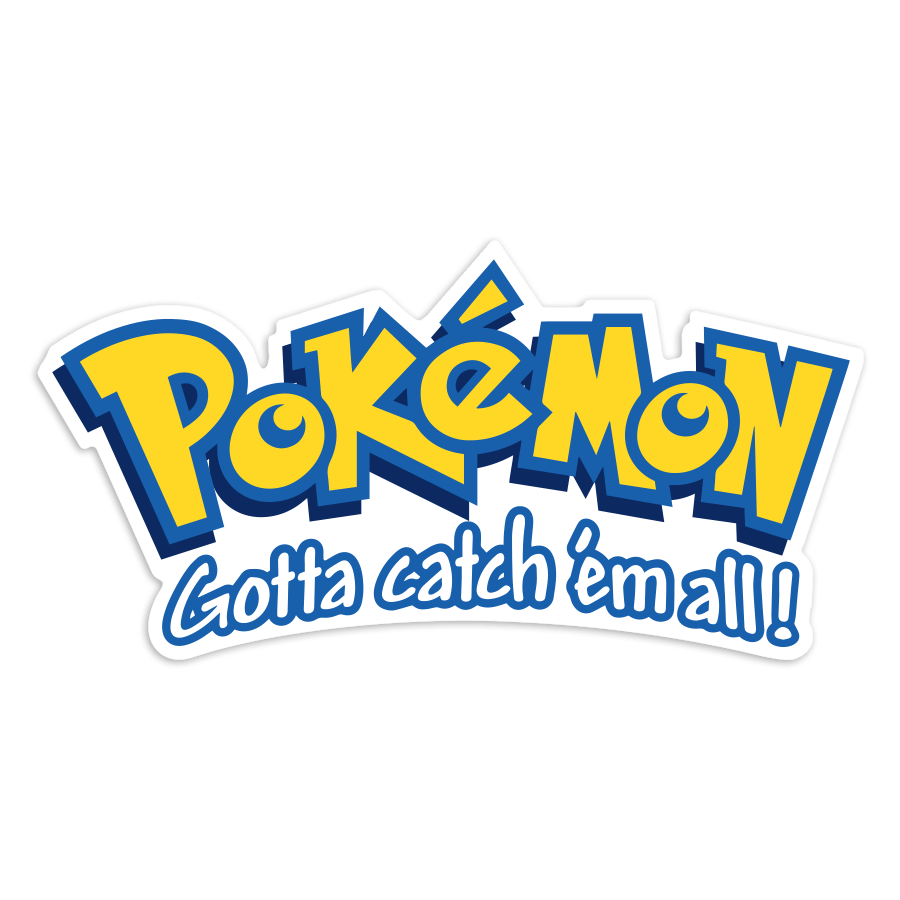 Aufkleber: Pokémon Logo mit Slogan