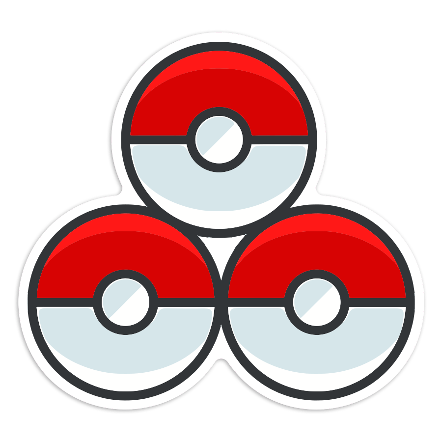 Aufkleber: Gruppierte Pokeballs Pokémon