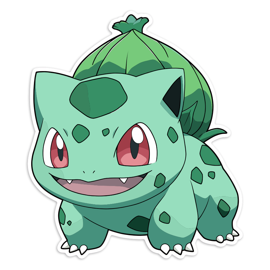 Aufkleber: Bisasam kampfbereit Pokémon