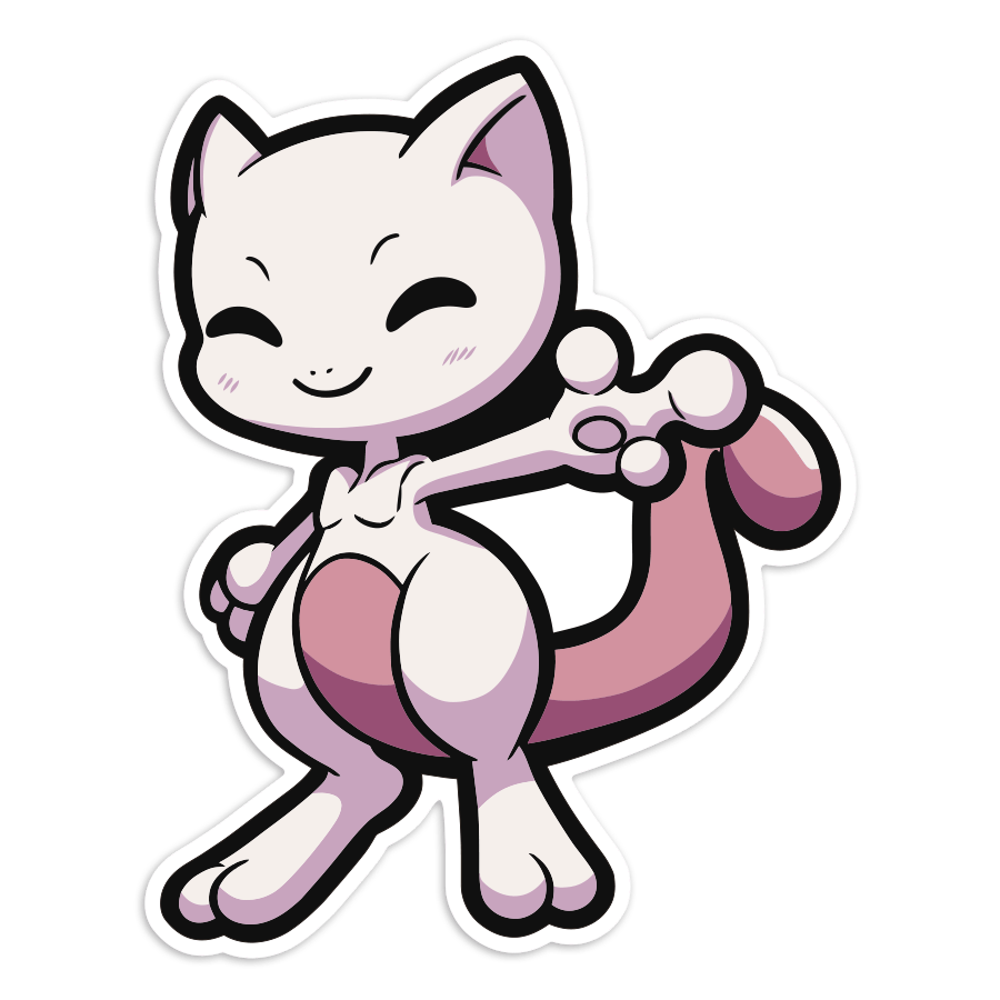 Aufkleber: Mewtu Chibi Pokémon