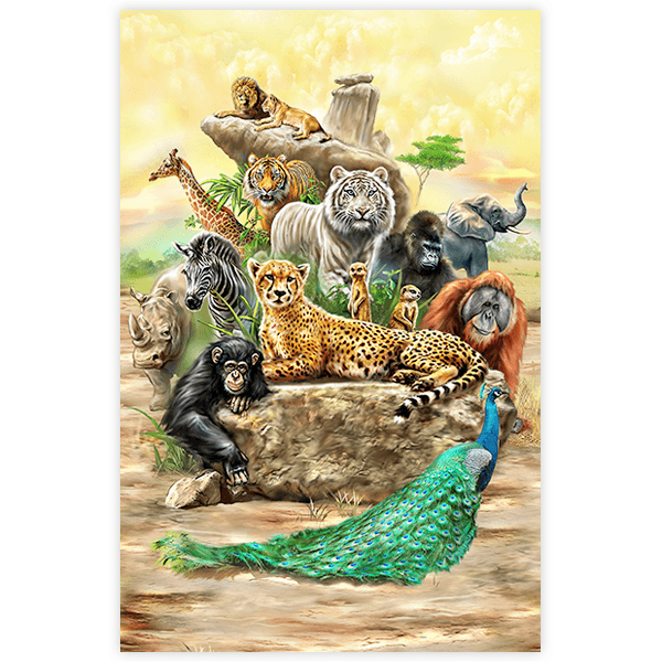Wandtattoos: Aufkleber Poster Exotische Tiere