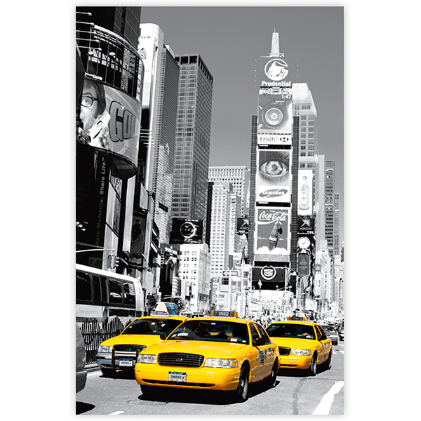 Wandtattoos: Aufkleber Poster Taxis am Times Square