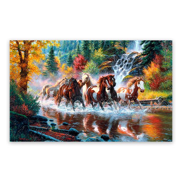 Wandtattoos: Pferde am Fluss