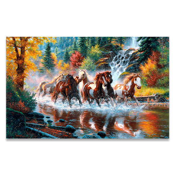 Wandtattoos: Pferde am Fluss
