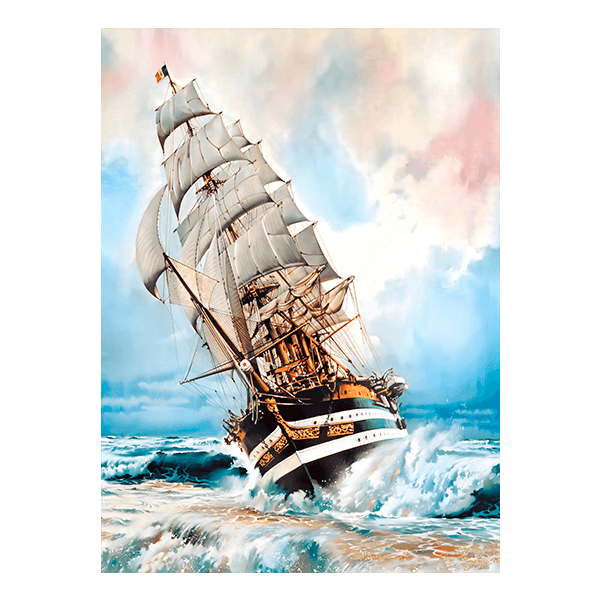 Wandtattoos: Schiff auf den Weltmeeren