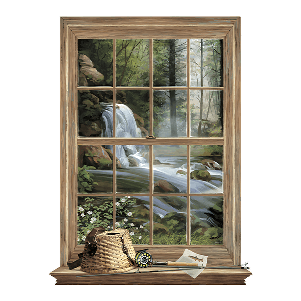 Wandtattoos: Fenster zum Wasserfall
