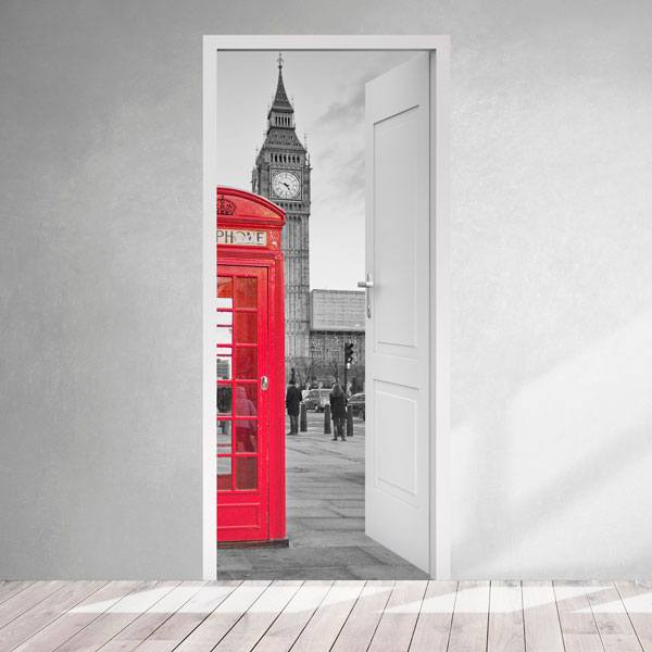Wandtattoos: Offene Tür London Telefonzelle