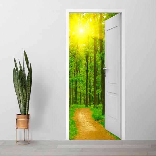 Wandtattoos: Offene Tür Weg in den Wald