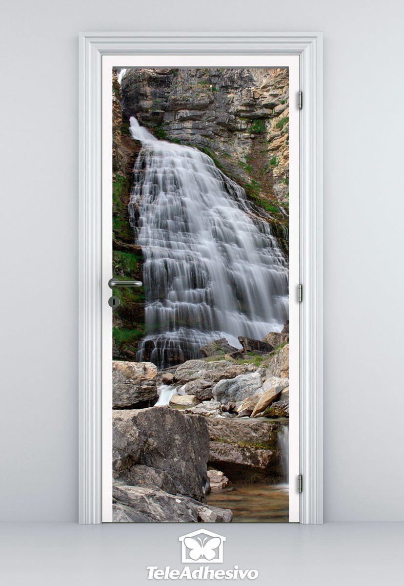 Wandtattoos: Tür Wasserfall und Steine