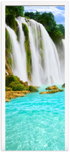 Wandtattoos: Tür Wasserfall