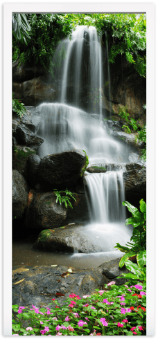 Wandtattoos: Tür Wasserfall und Steine 2