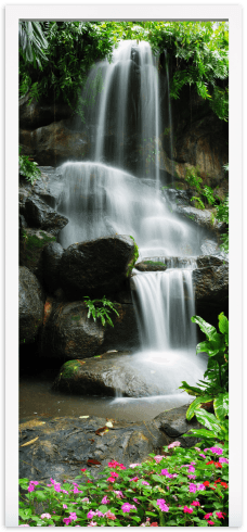 Wandtattoos: Wasserfalltür und Steine 2