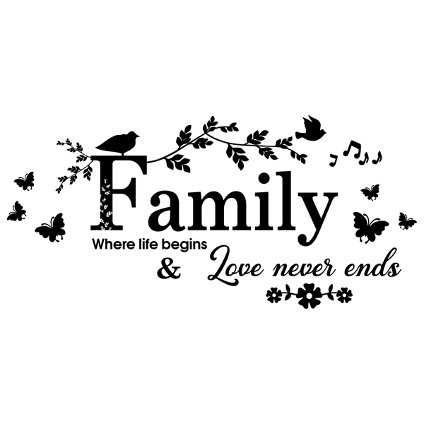 Wandtattoos: Family, where life begins