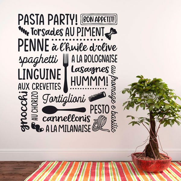 Wandtattoos: Pasta Party