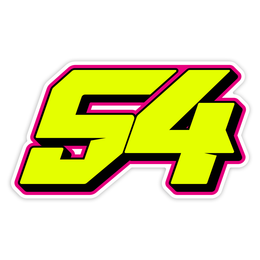 Aufkleber: Nummer 54 MotoGP Fermín Aldeguer
