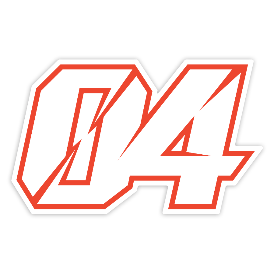 Aufkleber: Nummer 04 MotoGP Andrea Dovizioso