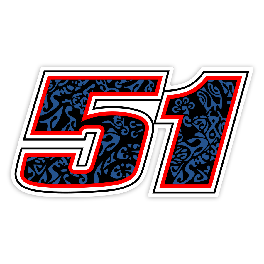 Aufkleber: Nummer 51 MotoGP Michele Pirro