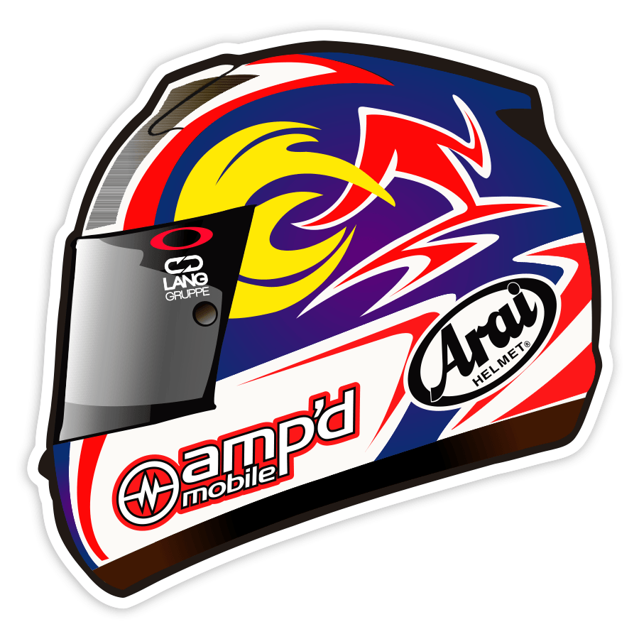 Aufkleber: Helm MotoGP Nicky Hayden