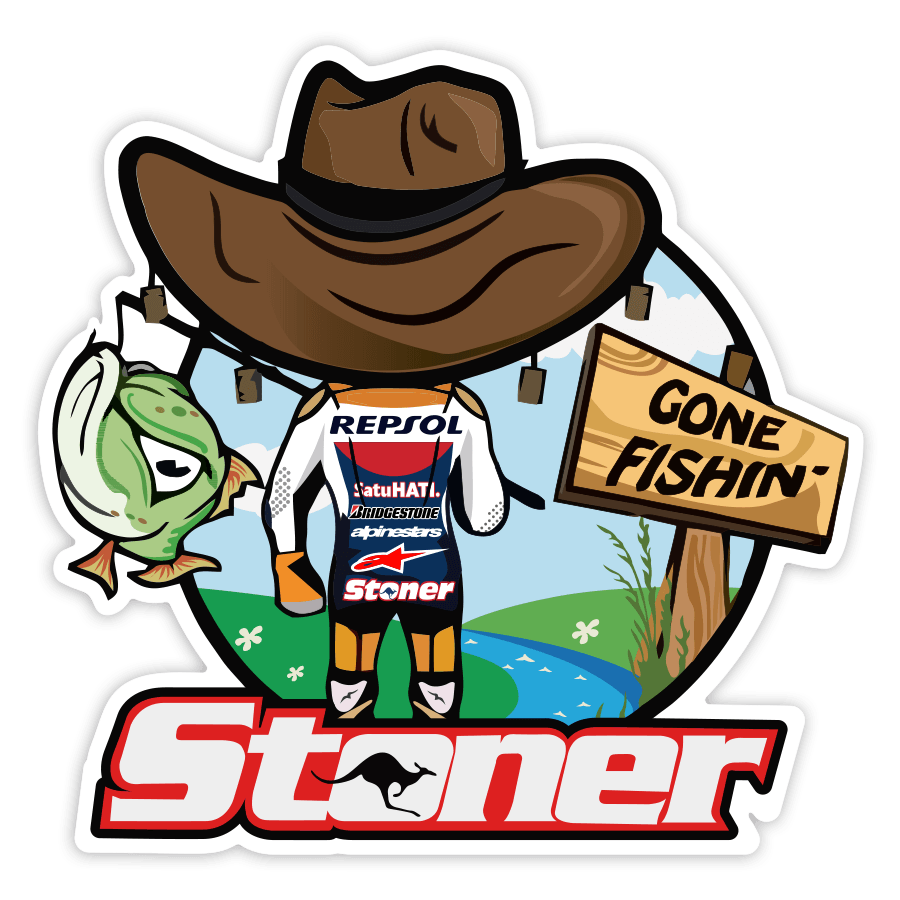 Aufkleber: Stoner MotoGP Gone Fishin