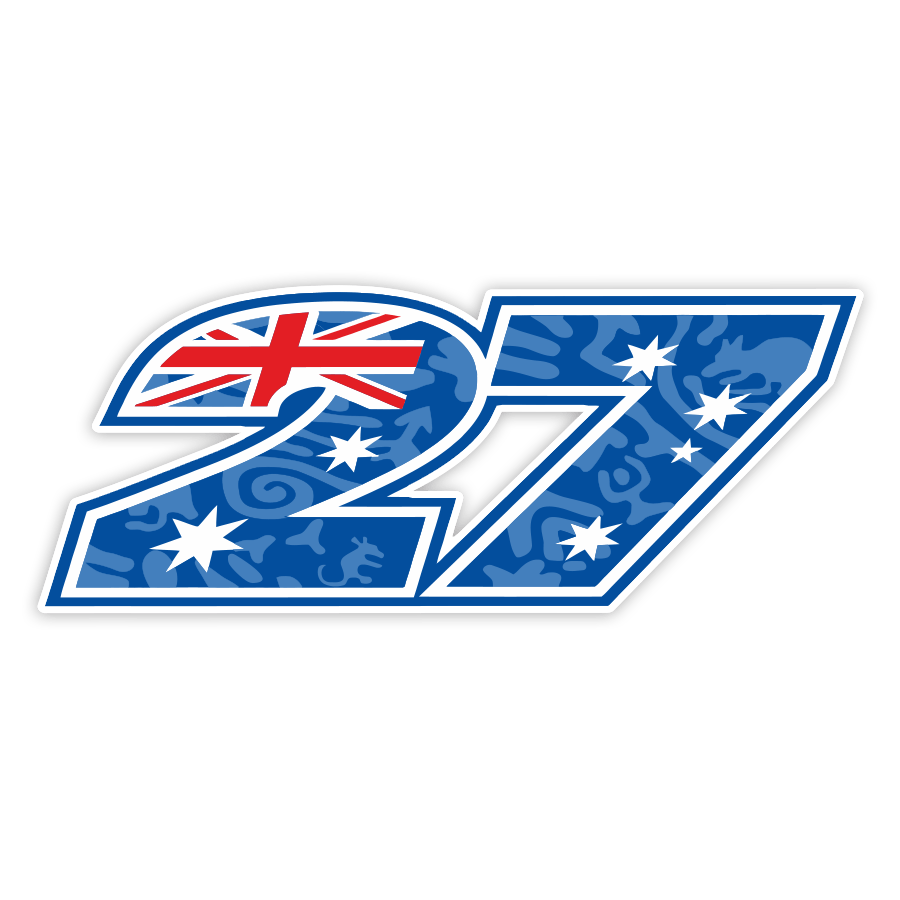Aufkleber: Nummer 27 MotoGP Casey Stoner