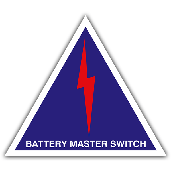 Aufkleber: Battery master switch