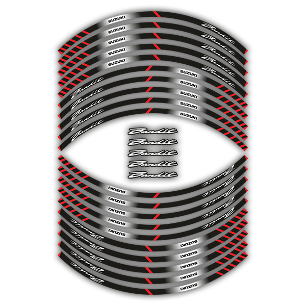 Aufkleber: Kit Felgenrandaufkleber Suzuki Bandit