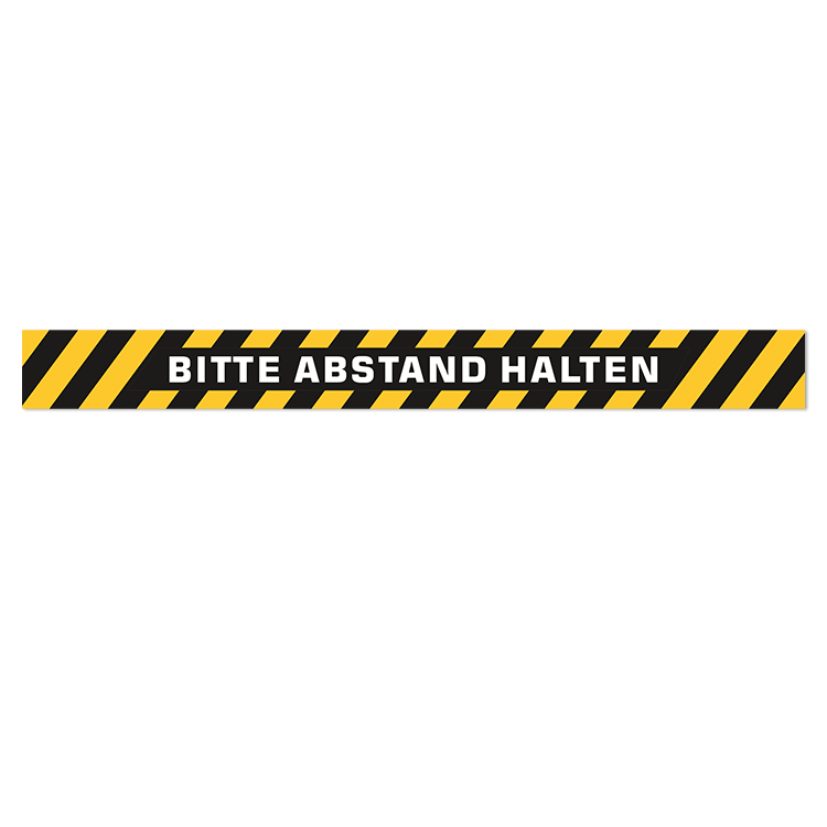 Aufkleber: Fussbodenaufkleber Bitte Abstand Halten 1gelb und