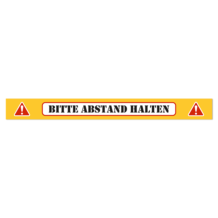 Aufkleber: Fussbodenaufkleber Bitte Abstand Halten 6 rotes Ze