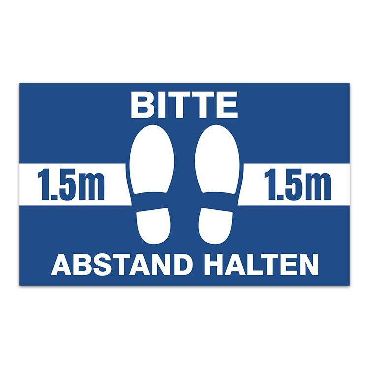 Aufkleber: Fussbodenaufkleber Bitte 1,5m Abstand Halten 3