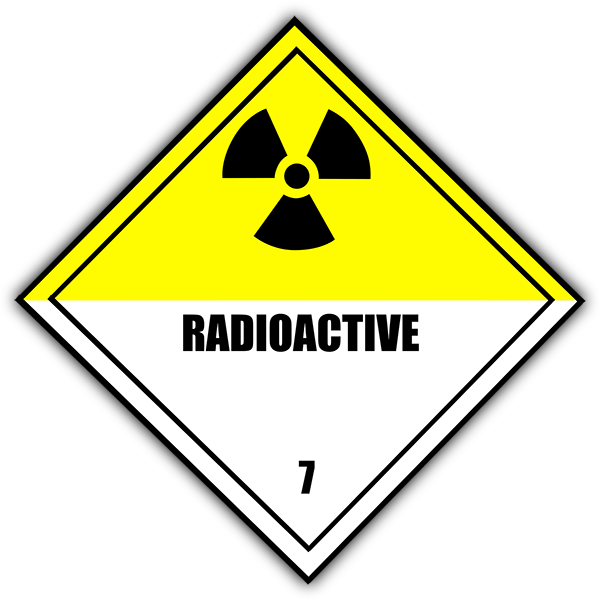 Aufkleber: Aufkleber Straßenschilder radioaktivität