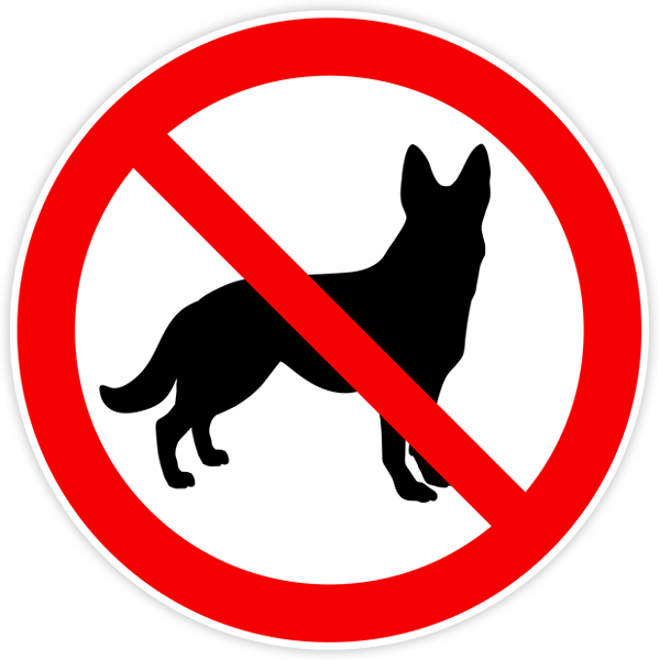 Aufkleber: Verbotene Hunde