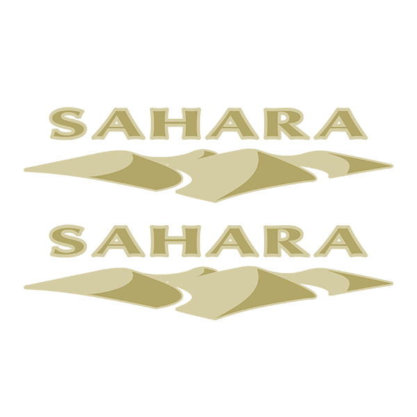 Aufkleber: Set 2X Sahara Jeep Seite