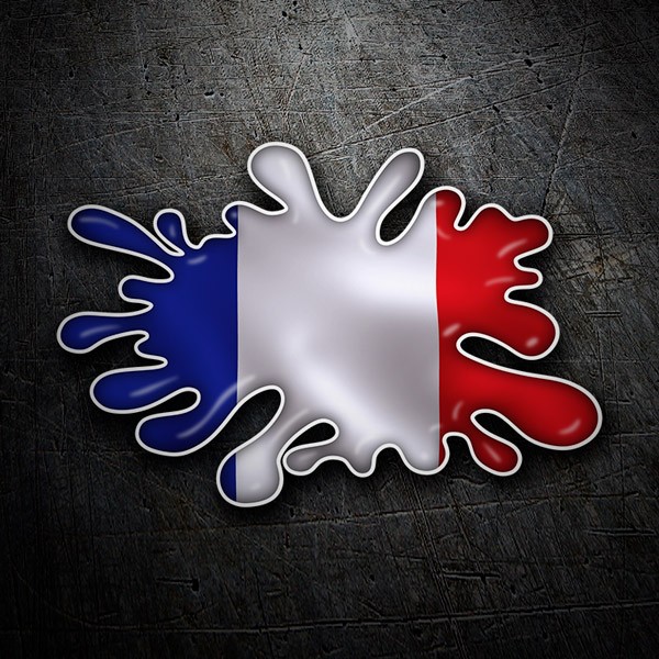 Deko-Aufkleber Splash Frankreich Flagge