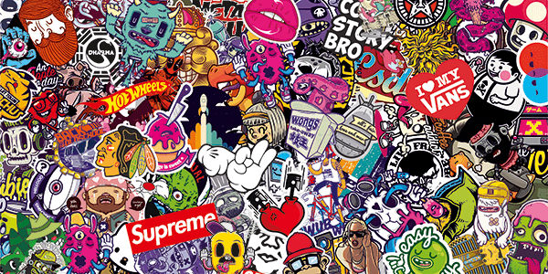 Aufkleber: Sticker Bomb Skate