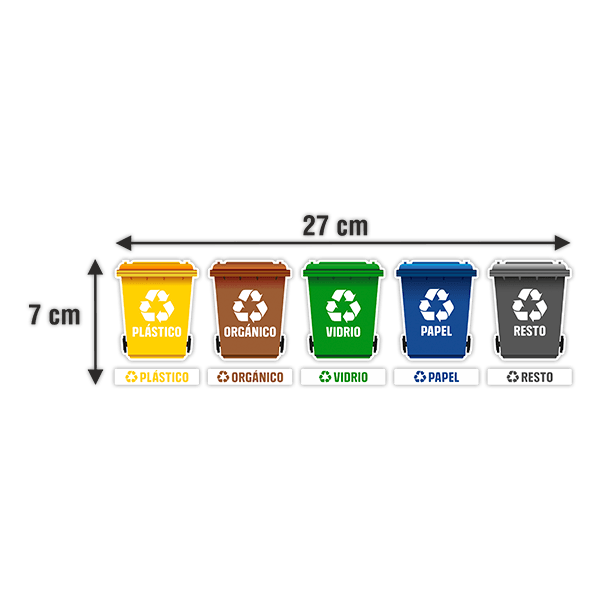 Aufkleber: Set 5X Aufkleber recycling