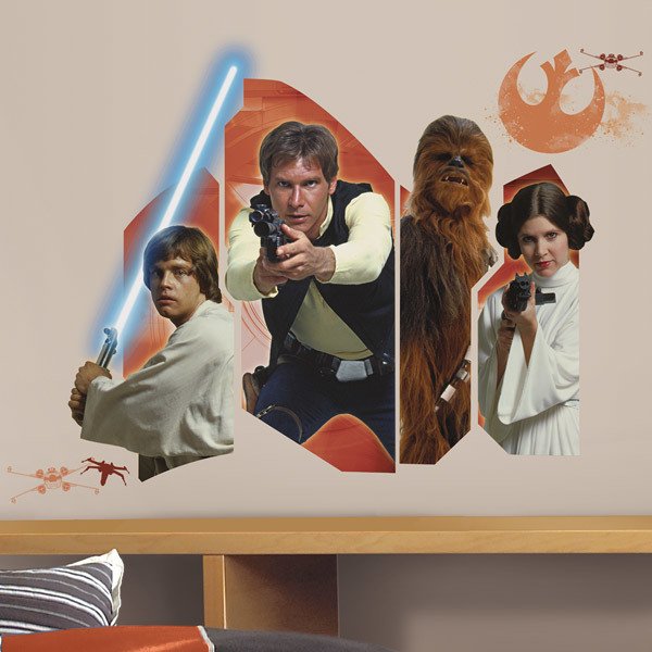 Wandtattoos: Star Wars Luke Solo Chewie und Leia