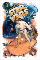 Wandtattoos: Star Wars Retro Luke Skywalker 3