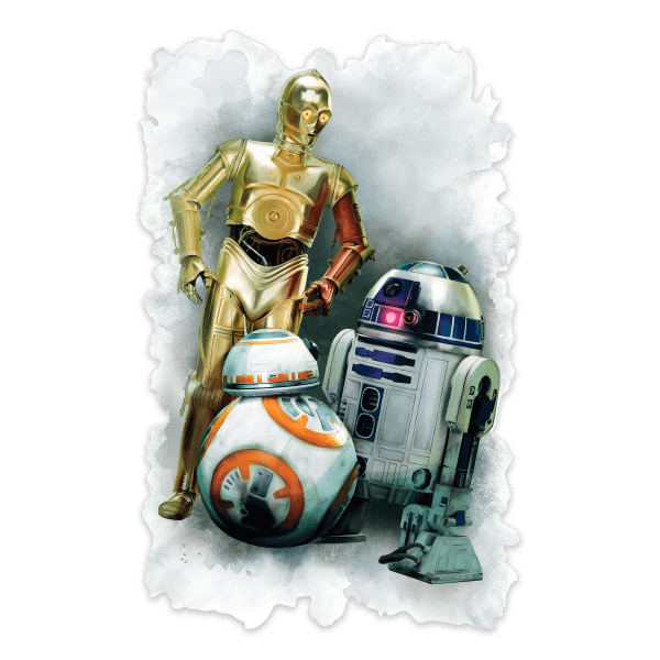 Wandtattoos: R2D2, C3PO und BB-8