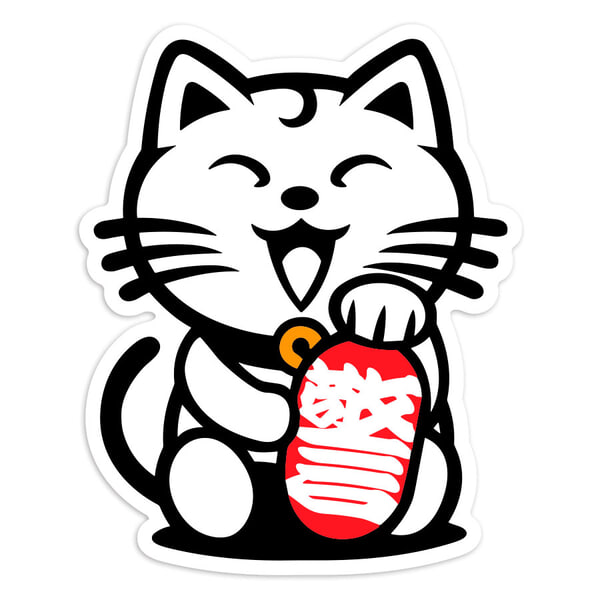 Aufkleber: Glückskatze Maneki-neko