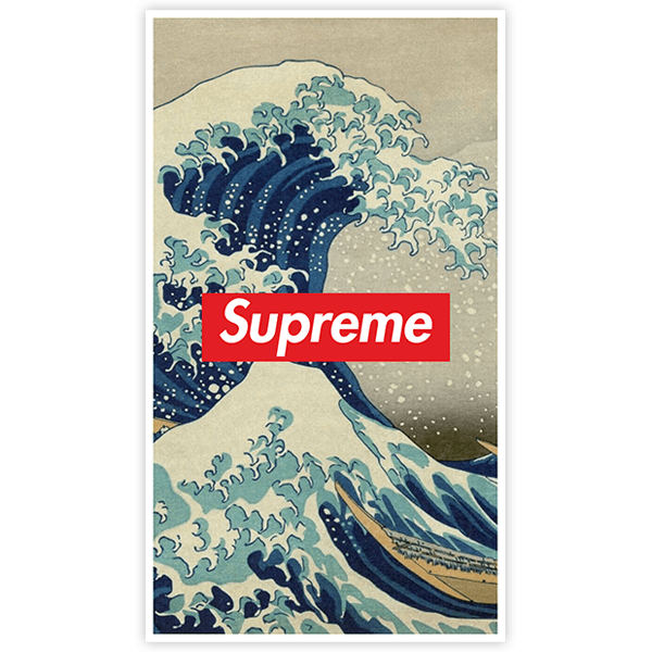 Aufkleber: Supreme große Welle