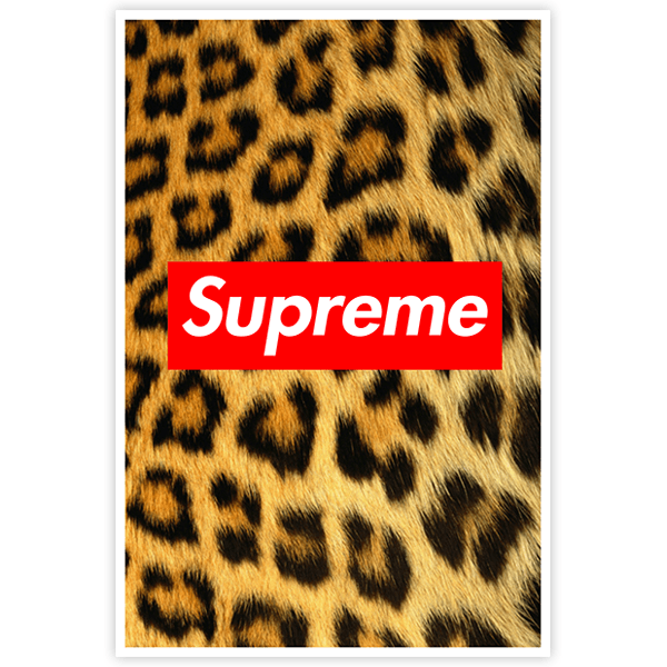 Aufkleber: Supreme leopardo