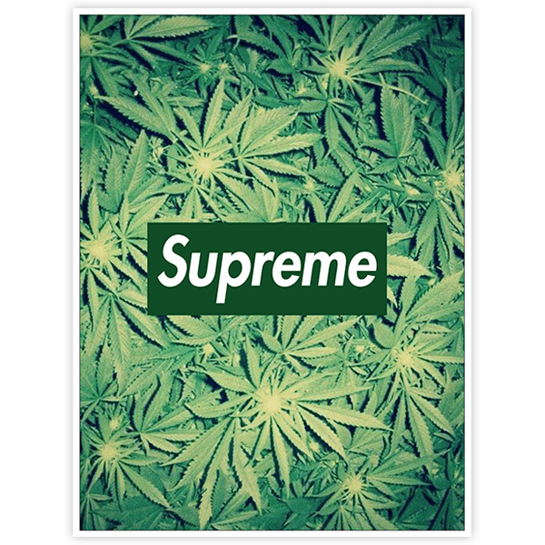 Aufkleber: Supreme marihuana