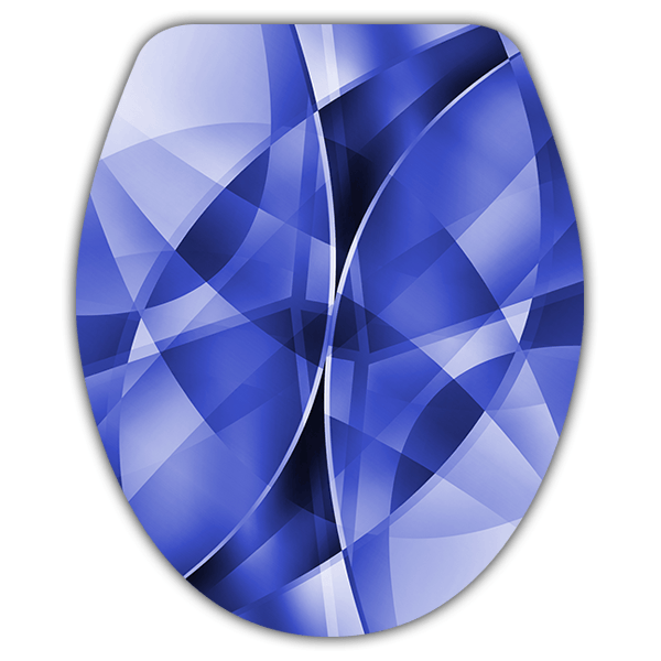 Wandtattoos: top wc Abstrakt blau