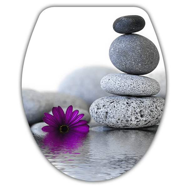 Wandtattoos: Top wc Stone flower zen